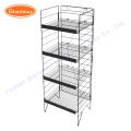 folding grocery store metal free standing wire potato chips metal display rack for snack